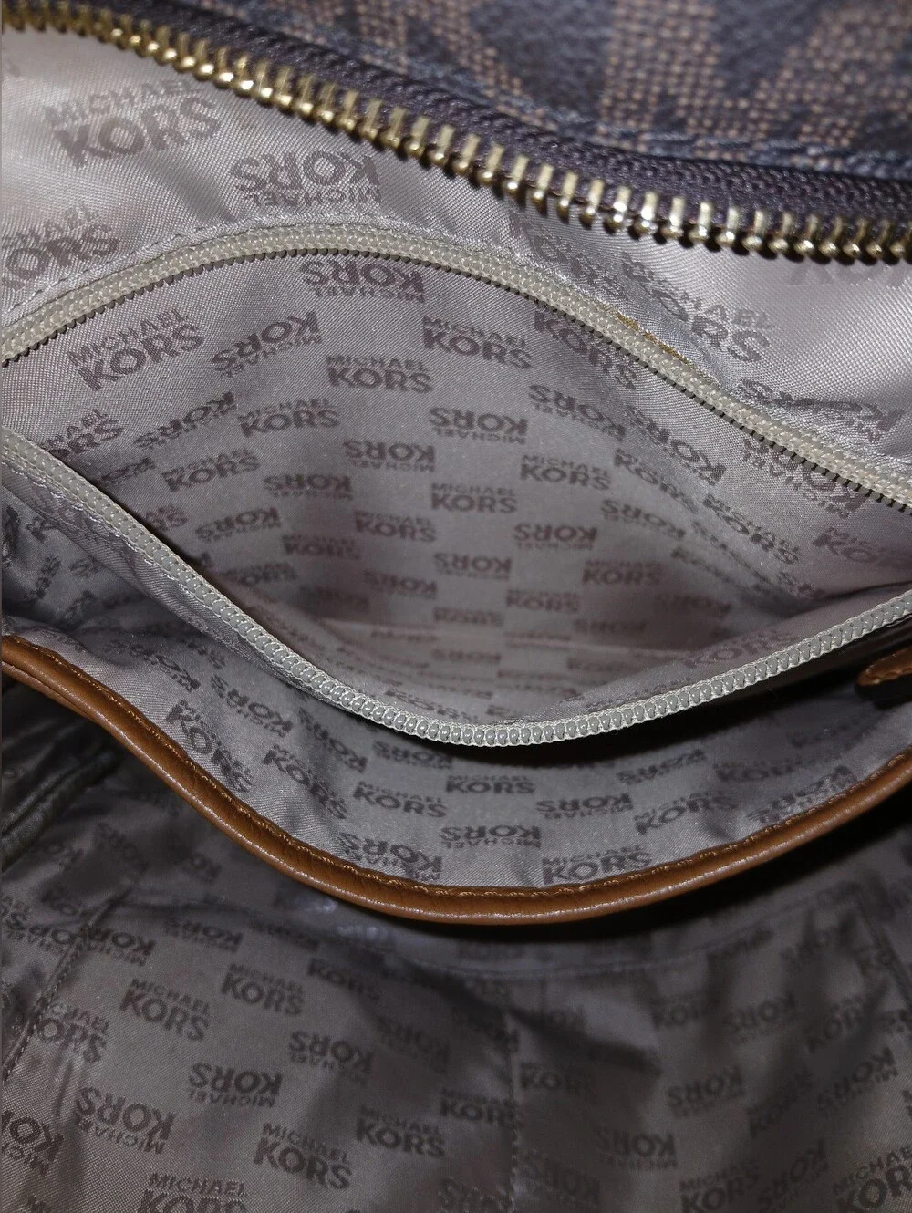 Michael Kors Brown Signature MK Backpack